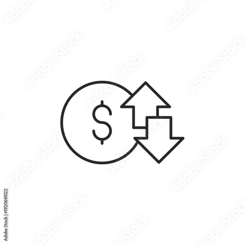net income vector icon. flat sign for mobile concept and web design. Symbol, logo illustration. Vector graphics