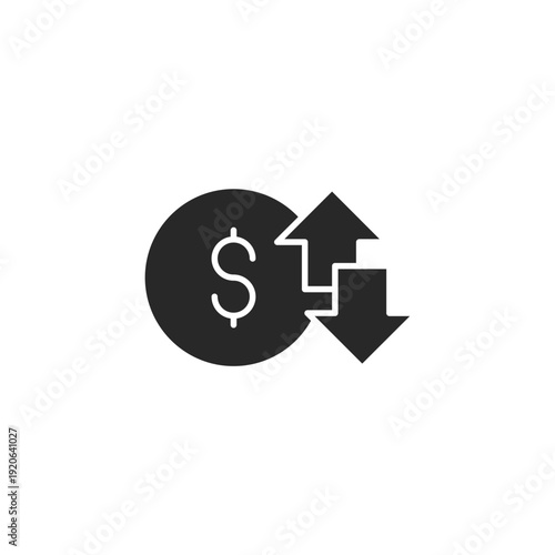 net income vector icon. flat sign for mobile concept and web design. Symbol, logo illustration. Vector graphics