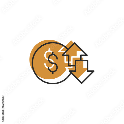 net income vector icon. flat sign for mobile concept and web design. Symbol, logo illustration. Vector graphics