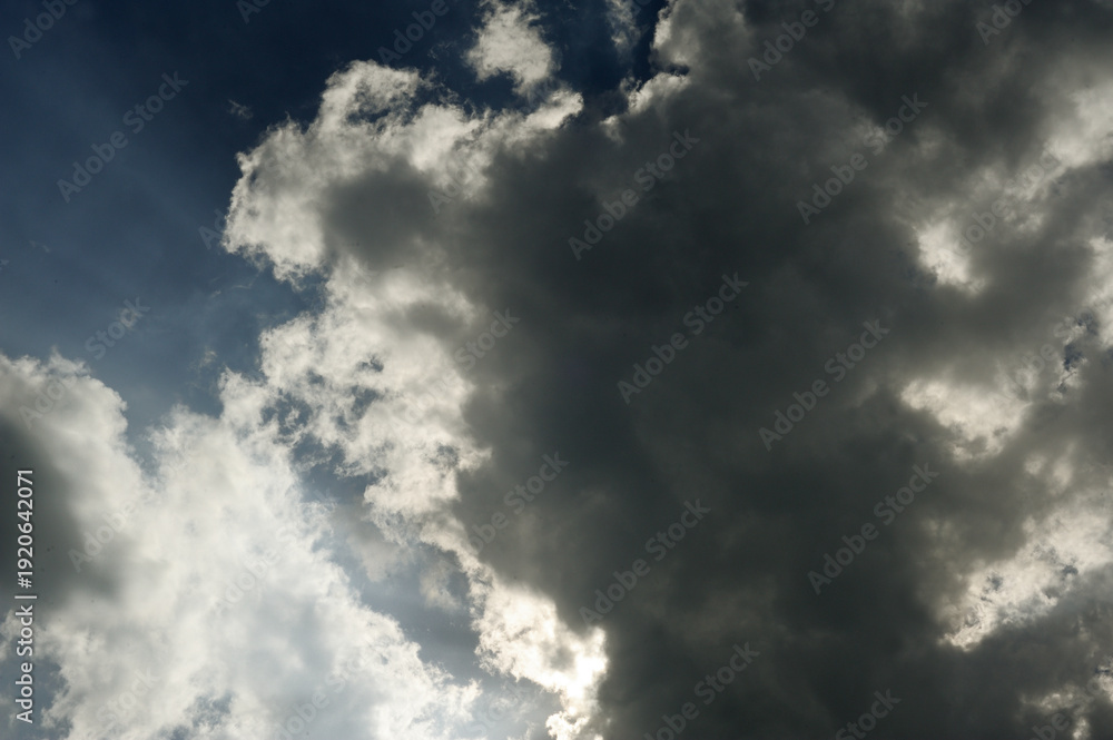 Fototapeta premium rain clouds and blue sky