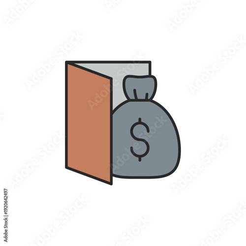 company fund vector icon. flat sign for mobile concept and web design. Symbol, logo illustration. Vector graphics