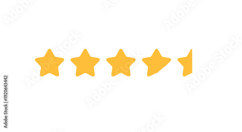 Four out of five yellow stars rating graphic displayed prominently against a dark background indicating a generally positive but imperfect user experience evaluation feedback system