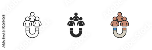 customer acquisition icon. Line, solid and filled outline colorful version, outline and filled vector sign. Idea Symbol, logo illustration. Vector graphics