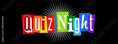 Quiz night on black background