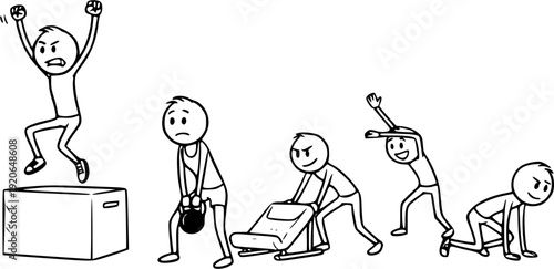 Crossfit Stick Figures – Group Training