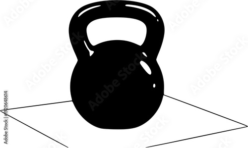 Stick figure training with kettlebell
