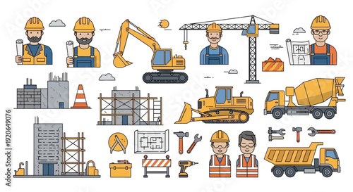 Construction Workers and Heavy Machinery Equipment 13.