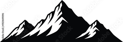 Black mountain silhouette