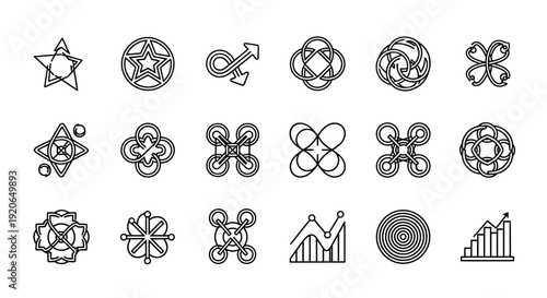 Abstract Geometric Icon Set - Vector Symbols
