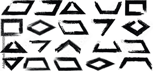 Hand drawn pattern isolated on transparent background