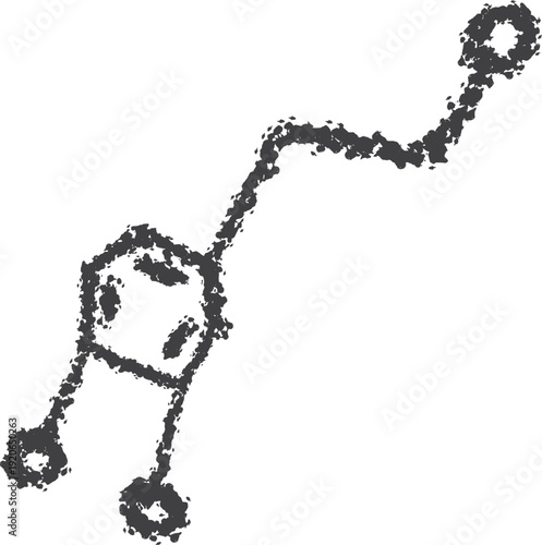 hand-drawn abstract dopamine hormone vector