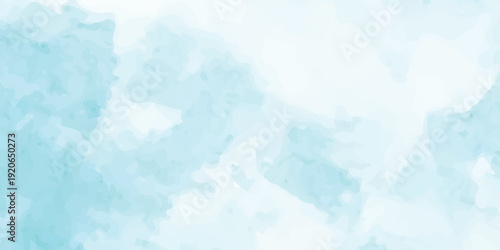 Hand painted watercolor sky and clouds, abstract watercolor background, vector illustration