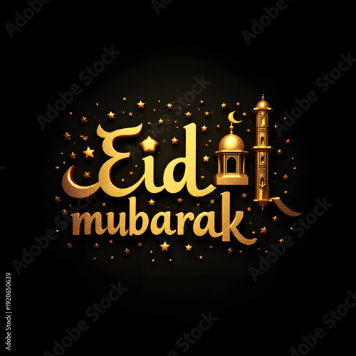 Dark background with golden text, stars, and decorative elements.