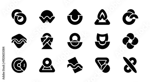 Abstract Geometric Shapes Set. Modern Minimalist Design Elements