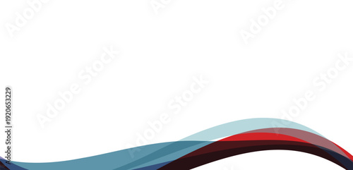 blue wave vector illustration of an abstract landscape (Header and footer Design)