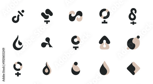 Abstract Icon Set: Modern Graphic Symbols Collection