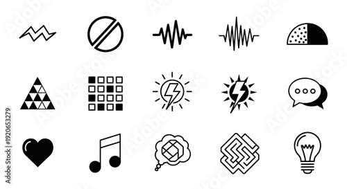 Abstract icons set. Creative symbols collection.