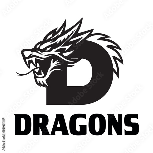 Chinese Dragon Logo Template