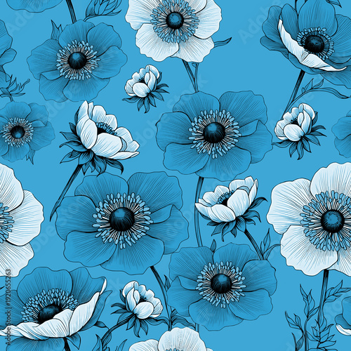 seamless background with flowers