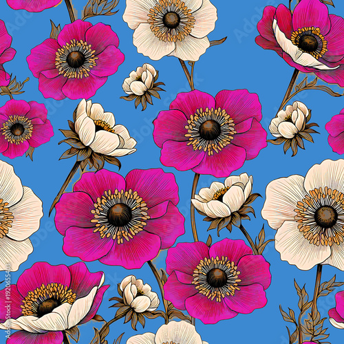 seamless background with flowers