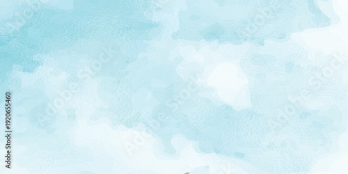 Hand painted watercolor sky and clouds, abstract watercolor background, vector illustration