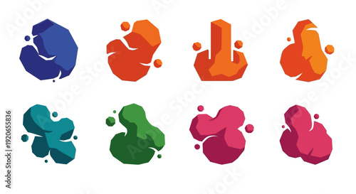 Colorful Abstract Blob Shapes for Modern Graphic Design Elements