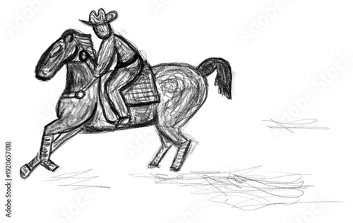 Wallpaper Mural Horse Racing Cowboy Torontodigital.ca