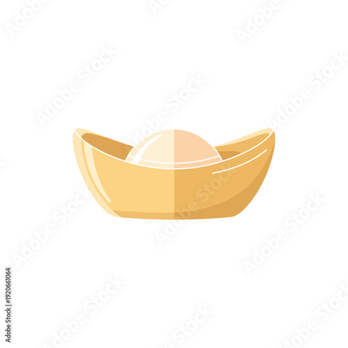 Traditional Chinese Gold Sycee Ingot Symbolizing Wealth and Prosperity