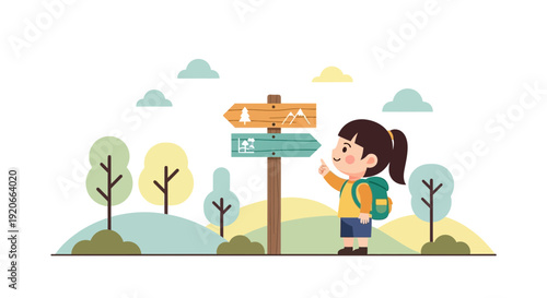 Girl Scout Points The Way Towards Scenic Trails And New Adventures Ahead