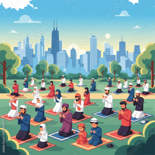 People Meditating in the Park Serene Scene.