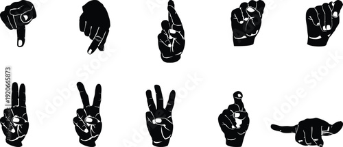 Hand gestures in american sign language