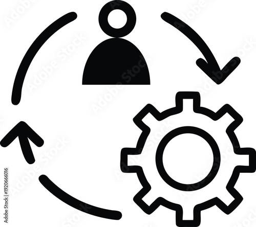 Professional Business Model Automation  digital transformation concept icon