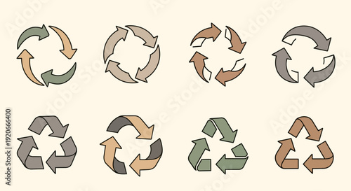 Recycle symbol set, eco friendly concept