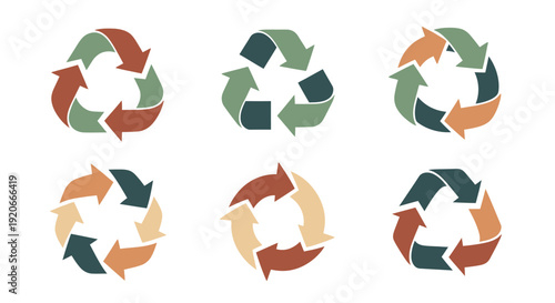 Recycle symbol set. Ecology and environment concept.