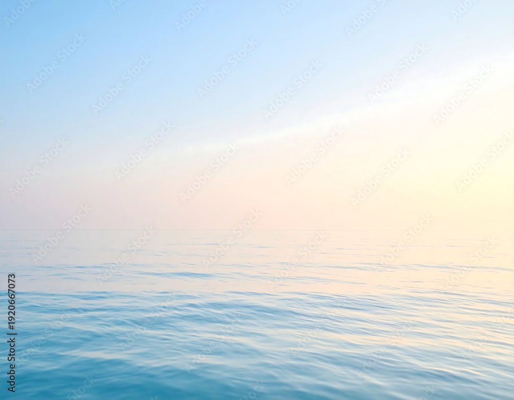 Obraz premium Serene Ocean Waves at Sunset Time.