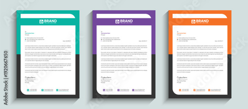 Creative and modern business letterhead design template. Creative business stationery, identity, document, branding design.