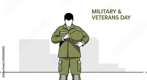 Honoring Service Military And Veterans Day Graphic Illustration