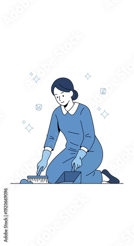 Housekeeping Illustration: An Organized Approach to Home Cleaning, Order and Tidiness