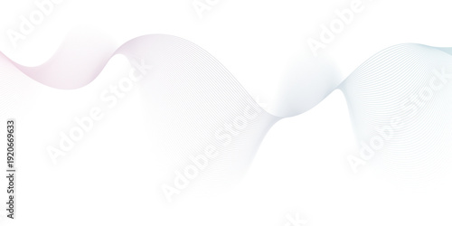 Curved sound waves with dynamic wavy stripes. Energy abstract smooth colorful gradient frequency isolated element creative blend. Science tech swirls with thin twisted connected vibration simple grid.
