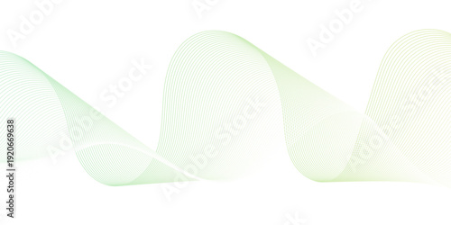 Curved sound waves with dynamic wavy stripes. Energy abstract smooth colorful gradient frequency isolated element creative blend. Science tech swirls with thin twisted connected vibration simple grid.