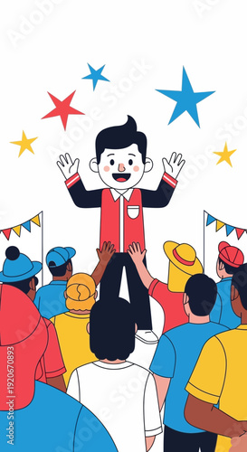 Joyful Celebration Captures The Excitement Of A Lively Community Event