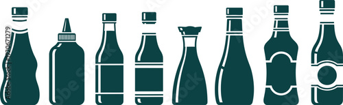 Collection of wine bottles in various shapes and sizes