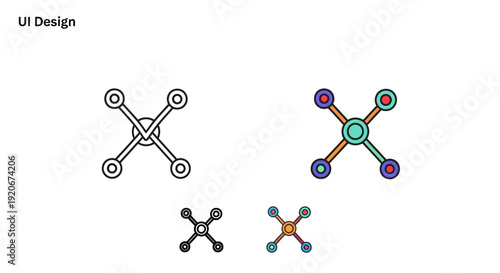 Molecule icon set, science and chemistry design