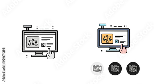 Online Law Service: Legal Advice and Justice Concept