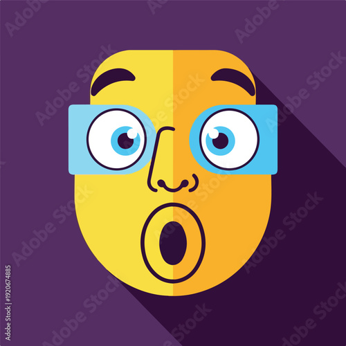 Surprised Face with Glasses Emoji