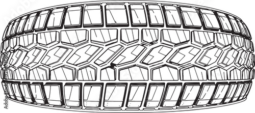 Vector black-and-white tire tracks and skid marks isolated white background. Tire trace track wheels texture and background, Auto tire tread grunge, Car wheel tyre tread track 