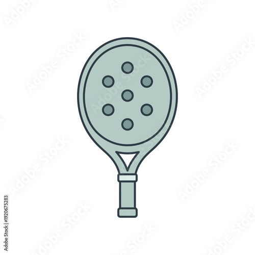 Padel Racket Icon, Sports Equipment, Outdoor Activity, Recreation, Game, Professional Design
