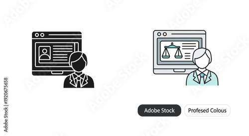 Online legal consultation service. Lawyer, justice concept