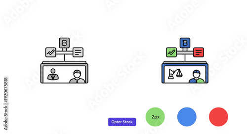 Organizational structure icon, business hierarchy concept