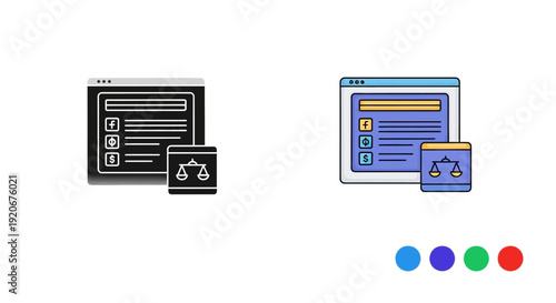 Social media law and legal compliance concept